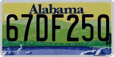 AL license plate 67DF250