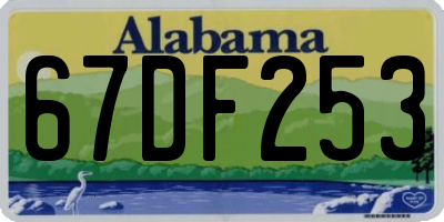 AL license plate 67DF253
