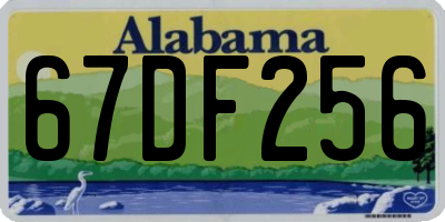 AL license plate 67DF256