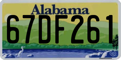 AL license plate 67DF261