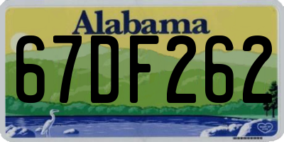 AL license plate 67DF262