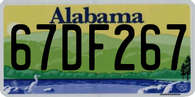 AL license plate 67DF267