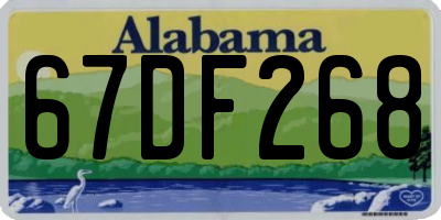AL license plate 67DF268