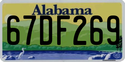 AL license plate 67DF269