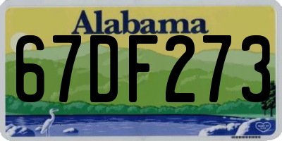 AL license plate 67DF273