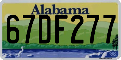 AL license plate 67DF277