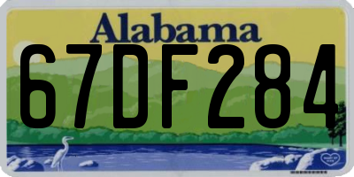 AL license plate 67DF284