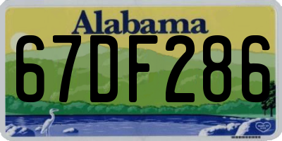 AL license plate 67DF286