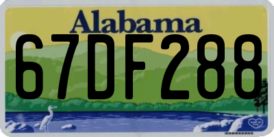 AL license plate 67DF288
