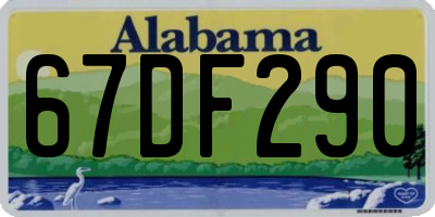 AL license plate 67DF290