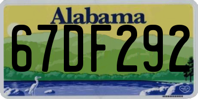 AL license plate 67DF292