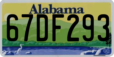 AL license plate 67DF293