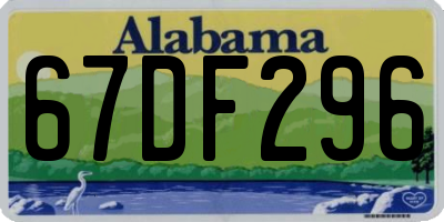 AL license plate 67DF296