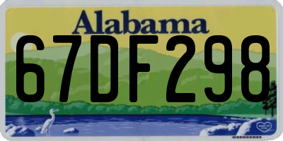 AL license plate 67DF298
