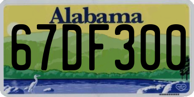 AL license plate 67DF300