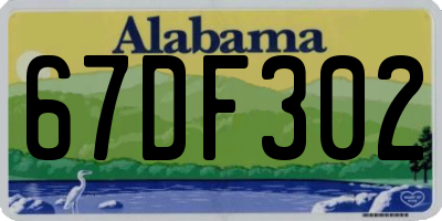 AL license plate 67DF302