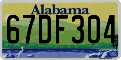 AL license plate 67DF304