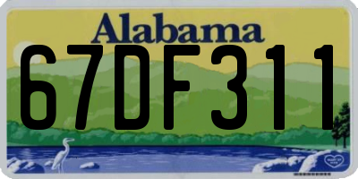 AL license plate 67DF311