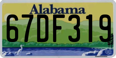 AL license plate 67DF319