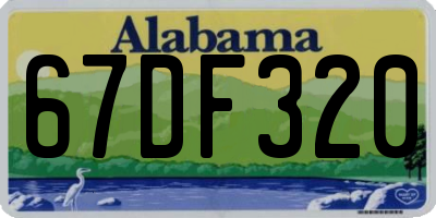 AL license plate 67DF320