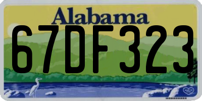 AL license plate 67DF323