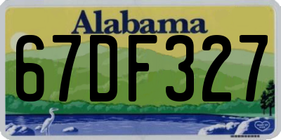 AL license plate 67DF327
