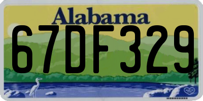 AL license plate 67DF329