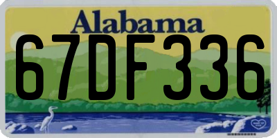 AL license plate 67DF336