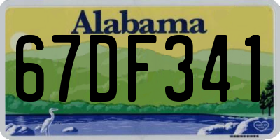 AL license plate 67DF341