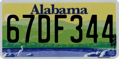 AL license plate 67DF344
