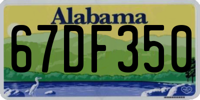 AL license plate 67DF350