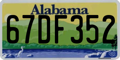 AL license plate 67DF352