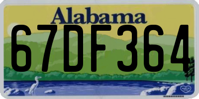 AL license plate 67DF364