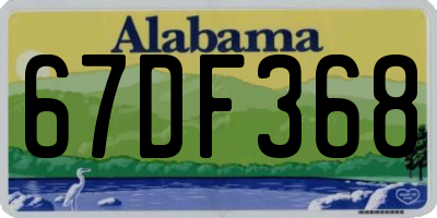 AL license plate 67DF368