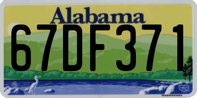 AL license plate 67DF371