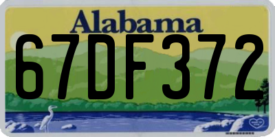 AL license plate 67DF372