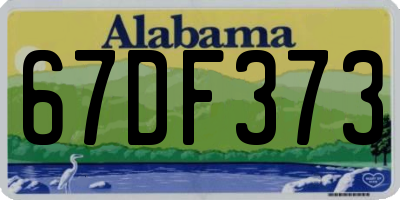 AL license plate 67DF373