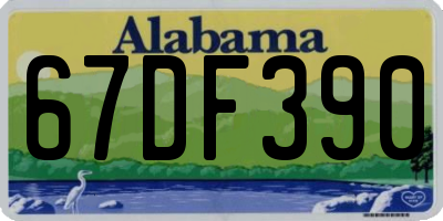 AL license plate 67DF390