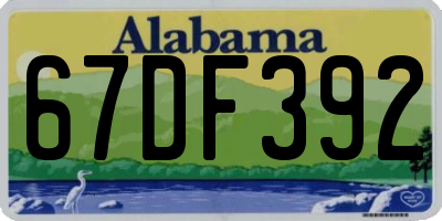 AL license plate 67DF392