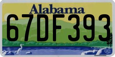 AL license plate 67DF393