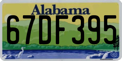 AL license plate 67DF395