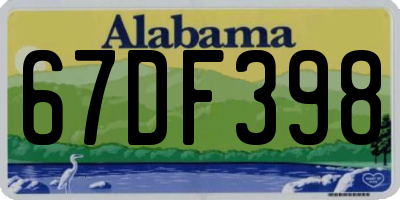 AL license plate 67DF398