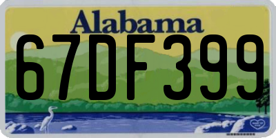 AL license plate 67DF399