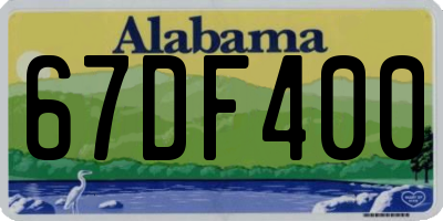 AL license plate 67DF400