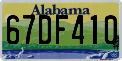 AL license plate 67DF410