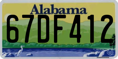 AL license plate 67DF412