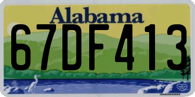 AL license plate 67DF413