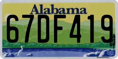AL license plate 67DF419