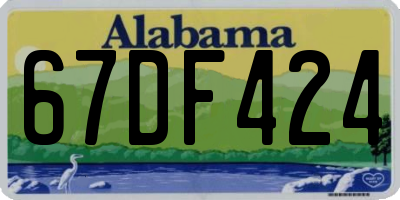 AL license plate 67DF424