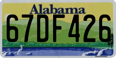 AL license plate 67DF426
